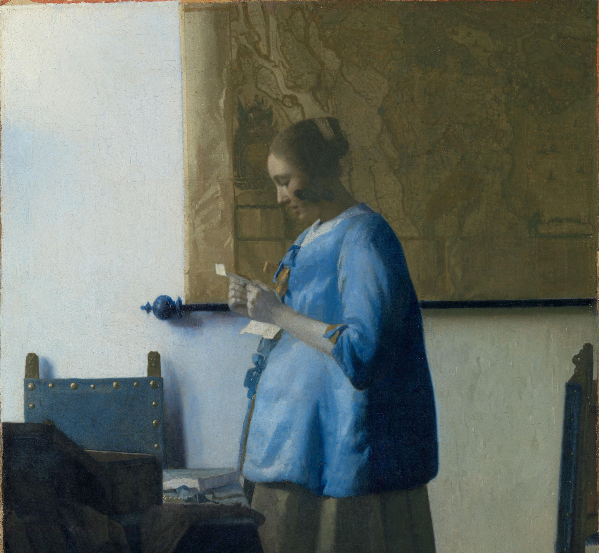 Woman Reading a Letter, Johannes Vermeer, c. 1663. Rijksmuseum, Amsterdam.